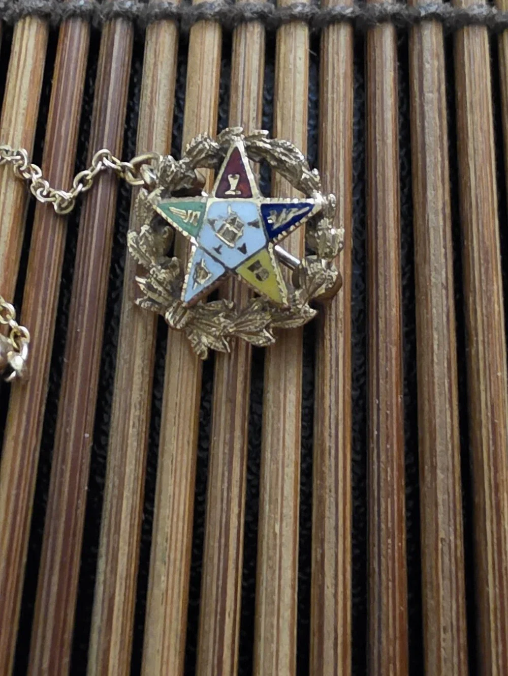 14k Eastern Star Yellow Gold Pin (Vintage)